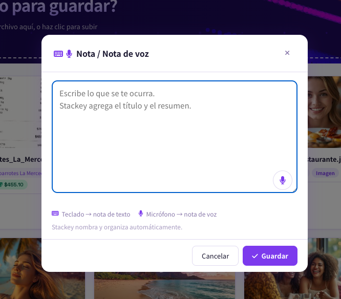 Escribir una nota