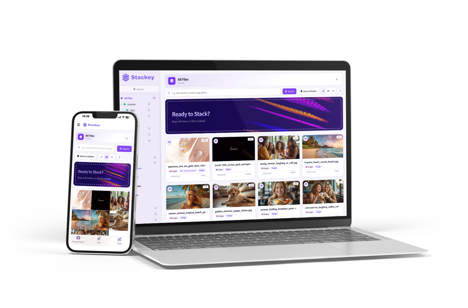Stackey app screen